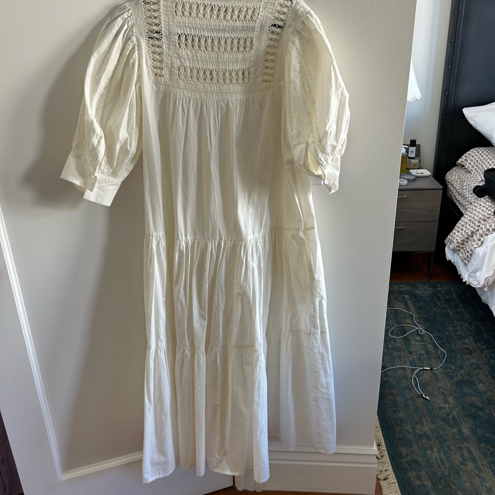 Sea New York Cream Long Sleeve Dress